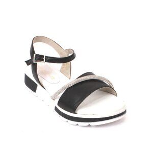 Vernissage 2420 Multicolor Leather Wedge Platform Slides Sandals